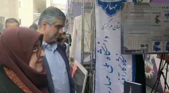 بازدید سخنگوی دولت از غرفه جهاددانشگاهی استان مرکزی در نمایشگاه دستاوردهای پژوهش و فناوری استان